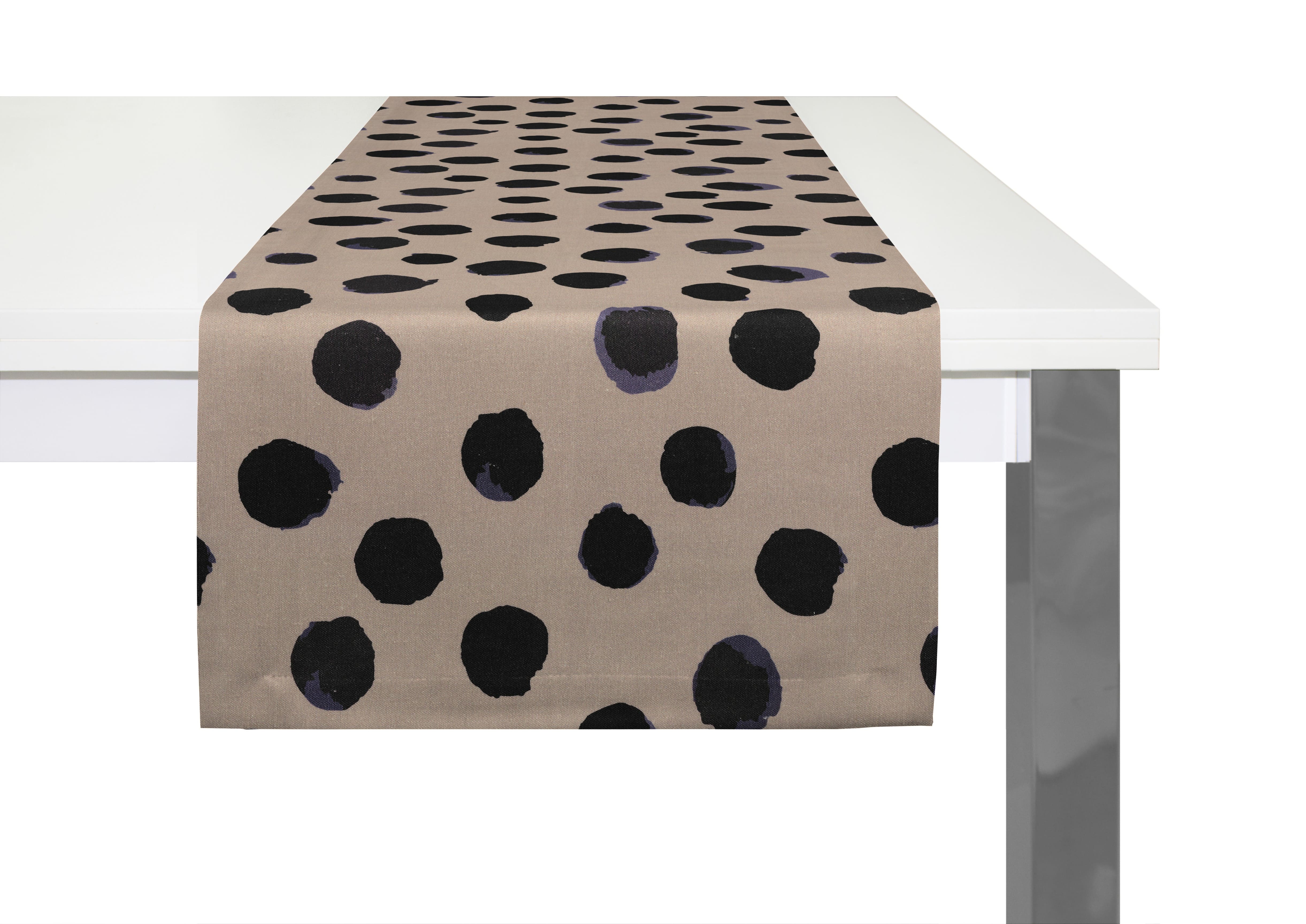 Bedruckter Tischläufer aus Leinen 'Dots'